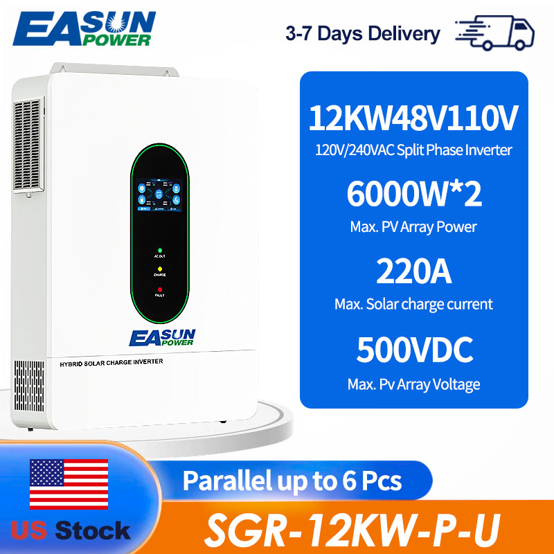 EASUN US 12KW 12000W Dwufazowy – Grid Tie Inverter Limiter 2000W recenzja i cena