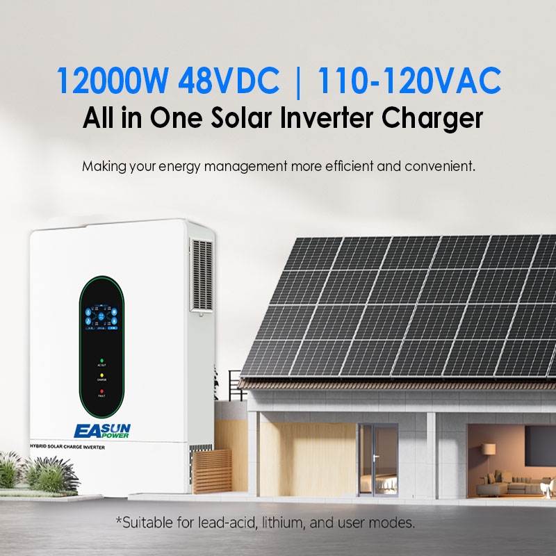 EASUN US 12KW 12000W Dwufazowy – Grid Tie Inverter Limiter 2000W recenzja i cena